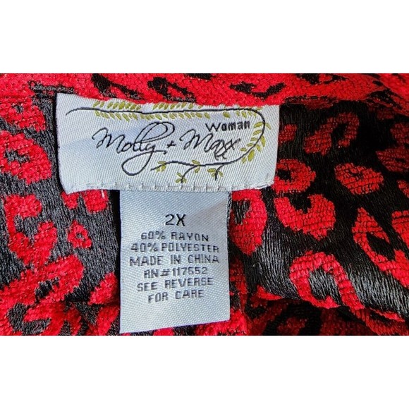 Molly & Max Red Leopard Print Jacket Size 2X - Picture 6 of 8